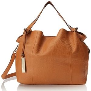 Vince Camuto Alora Light Cognac Leather Tote Bag
